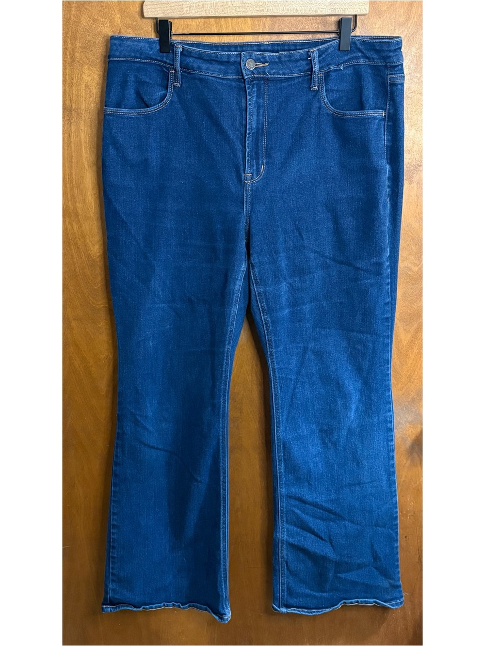 Old Navy High Rise Wow Flare Leg Jeans Dark Wash 16 Wide Denim Hippie Disco Y2K